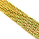 Manta de Strass Dourada e Verde Adesiva Termocolante 2cmx45cm