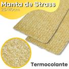Manta De Strass Termocolante Amarelo 23x40 Kaftor