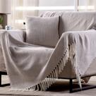 Manta Decorativa Para Sofá Boho Hebrom Bege