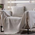 Manta Decorativa Para Sofá Boho Hebrom Off White