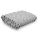 Manta Decorativa Para Sofá Tricot Golden 1,20m X 1,50m 100% Algodão Prata