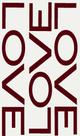 Manta decorativa tricot - love