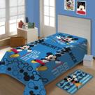 Manta disney fun mickey - 1,50 x 2,00 - azul - jolitex