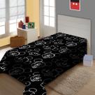 Manta Disney Mickey Mouse Preta e Branca 1,50m x 2,00m Fun