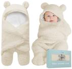 Manta Envolvente para Bebê BlueMello Plush Ultra Macio Bege Manta Envolvente para Bebê BlueMello Plush Ultra Macio Bege