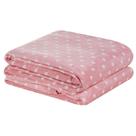 Manta Estampada Petit Poá Casal Padrão 01 Peça - Rosa