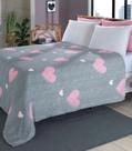 Manta Flannel Casal Lar E Lazer Cinza