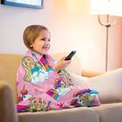 Manta Fleece de Sofá Solteiro Estampada Barbie Reinos Mágicos - Lepper