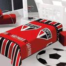 Manta Fun C/ Cinta Saopaulo Tricolor 1,50x 2,00 Vermelho