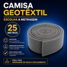 Manta Geotêxtil Camisa Drenante de Bidim 10/25 Metros para Tubo Dreno 100mm 4 polegadas Manta Geotêxtil Camisa Drenante de Bidim 10/25 Metros para Tubo Dreno 100mm 4 polegadas