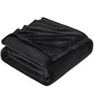 Manta Hansleep de Forro Polar Negra 100% Microfibra 130x150 cm