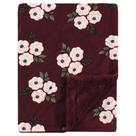 Manta Hudson Baby Unisex de Peluche con Estampado Floral Burdeos 76x102 cm