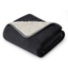 Manta Impermeable Bedsure para Cama King Sherpa Fleece Negra