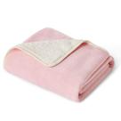 Manta Impermeable Bedsure para Cama Sherpa de Forro Polar Rosa 200x150 cm