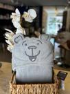 Manta Infantil com Capuz Baby Teddy Cinza Claro 90x90cm Buettner