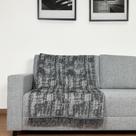 Manta Jacquard Misto com Franja 1,40 x 1,60 Paris Preto Manta Jacquard Misto com Franja 1,40 x 1,60 Paris Preto