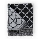 Manta Jacquard Misto com Franja 1,40 x 2,20 Arabesco Preto Manta Jacquard Misto com Franja 1,40 x 2,20 Arabesco Preto