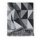 Manta Jacquard Misto com Franja 1,40 x 2,20 Dallas Preto