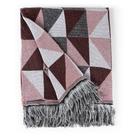 Manta Jacquard Misto com Franja 1,40 x 2,20 Dallas Vermelho