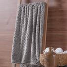 Manta King Brushed New Microfibra Flannel 100% Poliéster 230x260 Cinza Soft