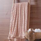 Manta King Brushed New Microfibra Flannel 100% Poliéster 230x260 Rosa Areia