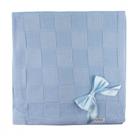 Manta Luxo para Bebê Tricô Lã Quadriculada com Laço Maternidade - Michelle Baby Manta Luxo para Bebê Tricô Lã Quadriculada com Laço Maternidade - Michelle Baby