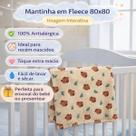 Manta Mantinha Bebê Antialérgico Macia Infantil Fleece Estampado 80x80cm