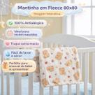 Manta Mantinha Bebê Antialérgico Macia Infantil Fleece Estampado 80x80cm