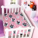 Manta Mantinha Cobertor Para Bebê Estampa Personagem Menina Minnie Mouse Rosa Ótima Opção De Presente Para Chá De Fraldas Disney Baby