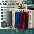 Manta Mantinha Microfibra Canelada Soft Toque Aveludado e Suave Macia Coberta Macia Riscada 90cm