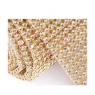 Manta Metal Strass Dourada 10 FILEIRAS Manta Metal Strass Dourada 10 FILEIRAS