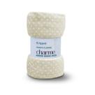 Manta Microfibra Casal Flannel Appel Charme Poa Bege