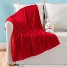 Manta MIULEE 30x40" de Forro Polar Rojo Suave y Cálida