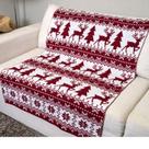 Manta Natalina Luxo Artesanal com Estampa Clássica de Rena e Árvore de Natal - 40078 Manta Natalina Luxo Artesanal com Estampa Clássica de Rena e Árvore de Natal - 40078