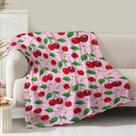 Manta Nukunskf Cherries Theme Pink Fleece 150x125cm