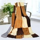 Manta Onitiva Soft Coral Fleece Patchwork 150x200 cm