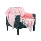 Manta P/ Sofá - Turim - 3 Lugares - Rosa - 1,40m x 2,10m - Adomes Manta P/ Sofá - Turim - 3 Lugares - Rosa - 1,40m x 2,10m - Adomes