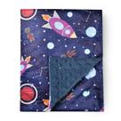 Manta para Bebé Brenaly Minky Espacial 75x100 cm Suave y Acogedora