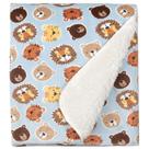 Manta para Bebé de Forro Polar Sherpa para Bebé 89x76 cm Suave