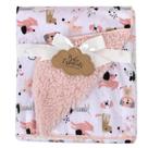 Manta para Bebé Esenciales para Bebé Perrito Rosa Reversible de Terciopelo 76x89 cm