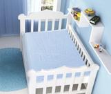 Manta para bebe menino cobertor alto relevo azul jolitex