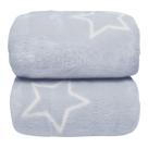 Manta para Bebê Microfibra Plush Star Azul Manta para Bebê Microfibra Plush Star Azul