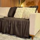 Manta para Sofá e Cama King 3,00x1,80 Capa Protetor de Sofa Grande Gigante 2 e 3 Lugares Terracota