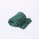 Manta Para Sofá E Poltronas Verde Militar 100% Algodão Tear Mineiro