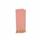 Manta para sofá em Tecido Jacquard Losango Rosa Envelhecido e Dourado Manta para sofá em Tecido Jacquard Losango Rosa Envelhecido e Dourado