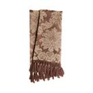 Manta para sofá em Tecido Jacquard Marrom e Bege Medalhão Tradicional Manta para sofá em Tecido Jacquard Marrom e Bege Medalhão Tradicional