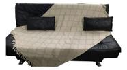 Manta para Sofa Gigante Luxuosa 120x180cm Marrom Branco Tuut