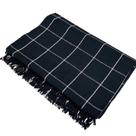 Manta para Sofá Grande Gigante 2,40x1,80 Xadrez Capa Protetora Cama Sofa King 2 e 3 Lugares Cor:Preto-Branco