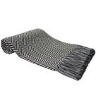 Manta Para Sofá Jacquard Dupla Face Missoni Preto/Branco