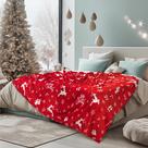Manta PAVILIA 152x203 cm Red Reindeer Christmas Cozy